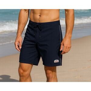 Dark Seas Fairbanks Boardshorts Men’s 31 Black 18” Slake Fit Swim Trunks NWT